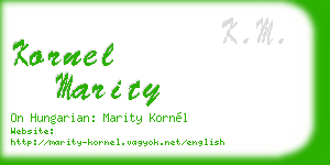 kornel marity business card